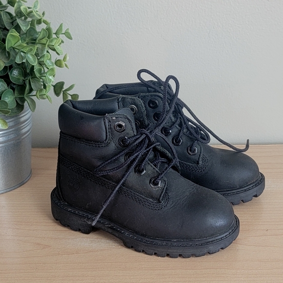 Timberland Shoes Timberland Premium Black Leather 4 Toddler Unisex